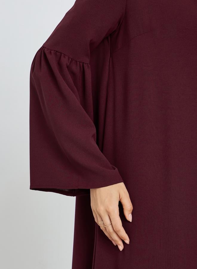 ستايلي عباية طويلة سادة مفتوحة من الامام بأكمام واسعة - Image 3